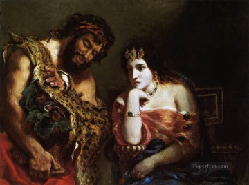  Romantic Canvas - Cleopatra and the Peasant Romantic Eugene Delacroix